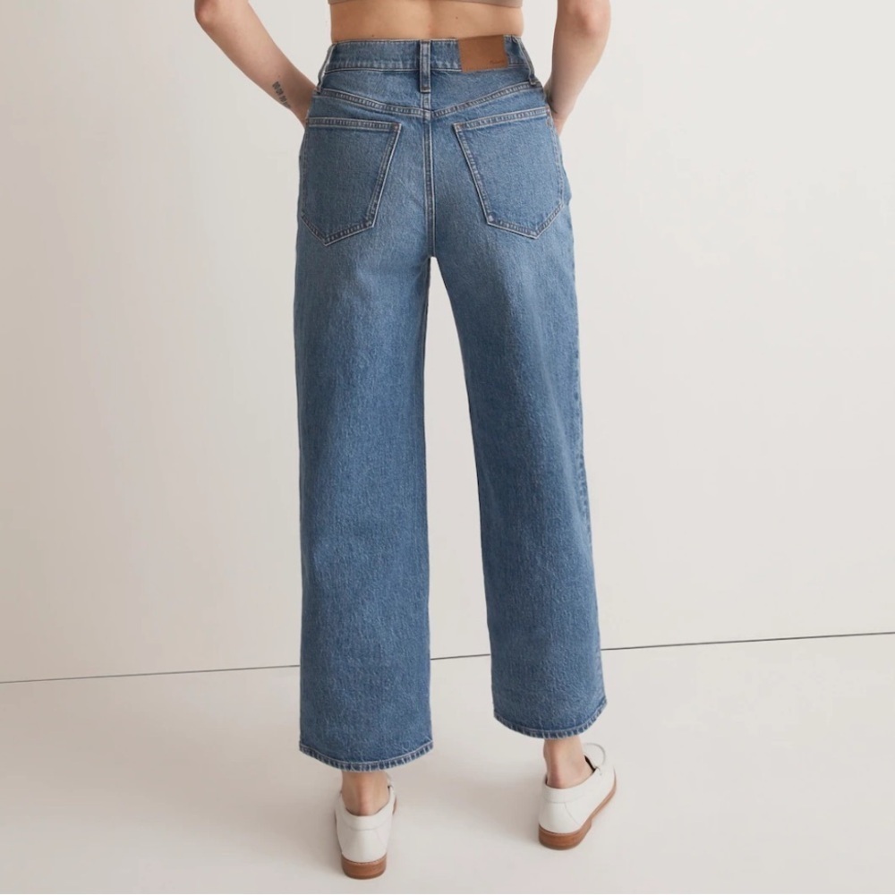 NWT Madewell The Perfect Vintage Crop Jeans Blue Raw Hem High Rise 26 Sold Out! - Picture 3 of 10